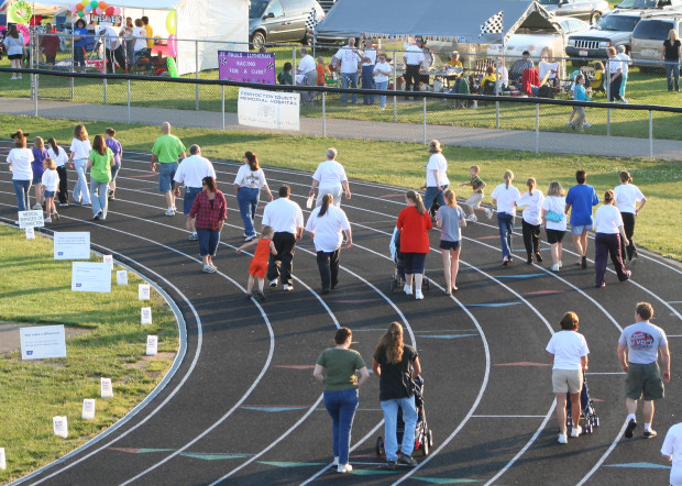 walkers participating in a fundraising event