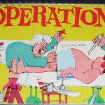 The board game Operation in a box