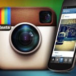 Instagram logo and display on a smartphone