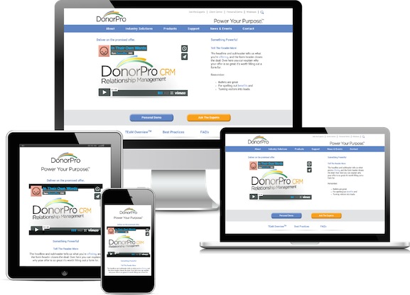 Example of Responsive Web Design Displays