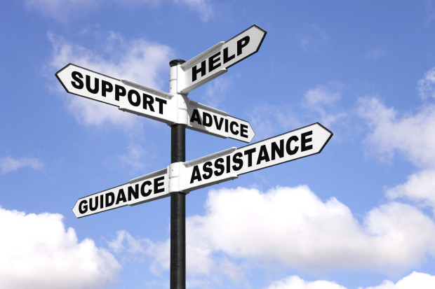 Guidance, support, advice, and help signpost