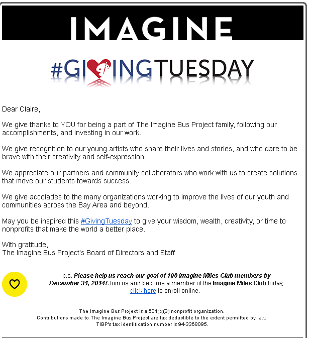 Imagine Bus GivingTuesday #GivingTuesday or Gratitude Tuesday? Choose How Youll Roll